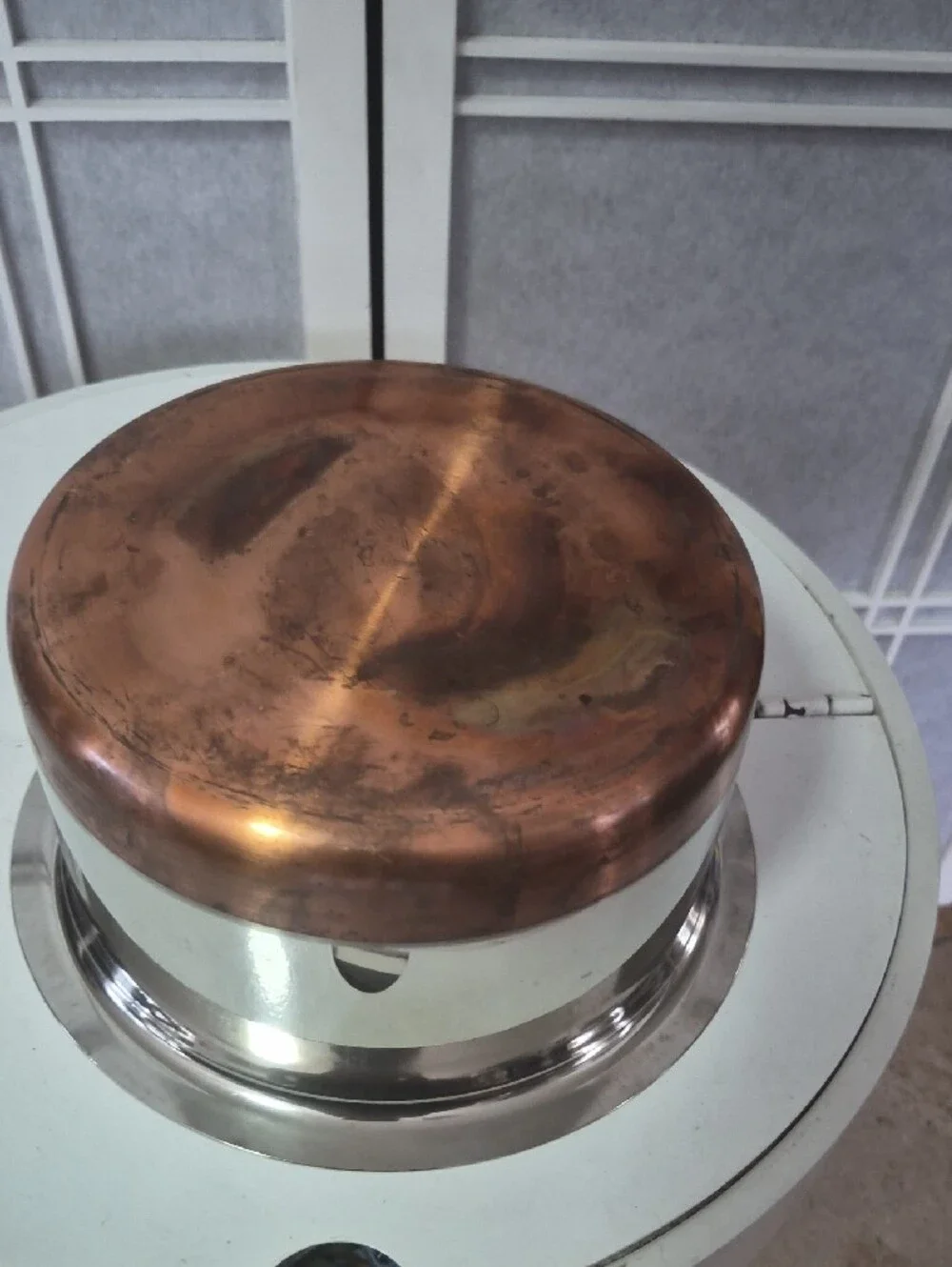 Omega Stainless Steel Mixing Bowl with Copper-Bottom Accent